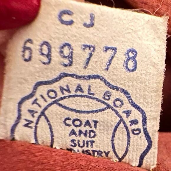 1950s Union Made Jeshiva New York Wool Tweed Coat Fur Collar Davison’s Vintage - Picture 12 of 13